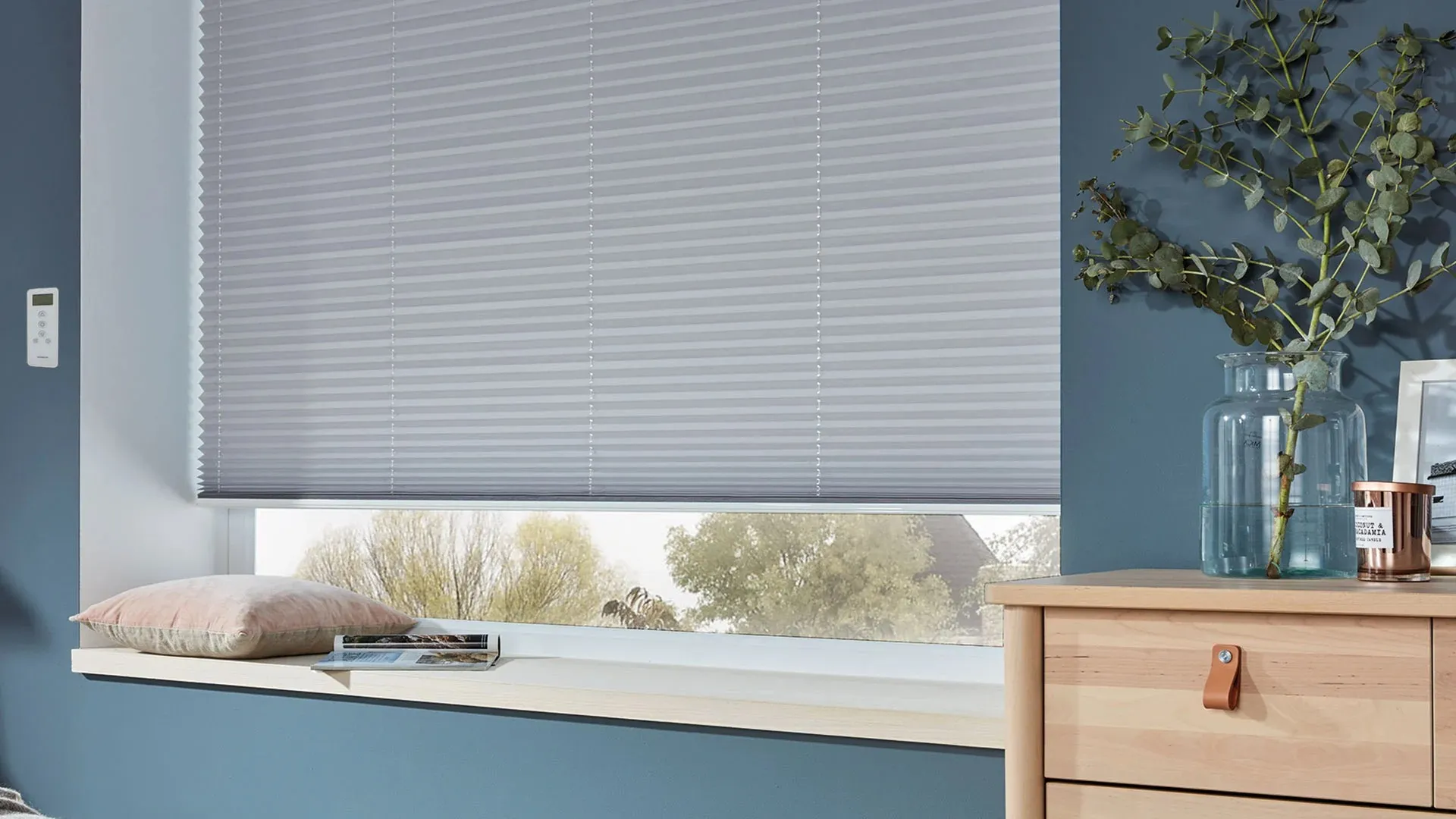 Pleated & Honeycomb Blinds in a Norfolk home