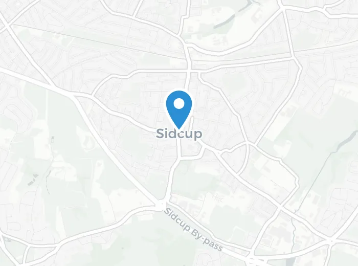 Map showing Sidcup, Greater London