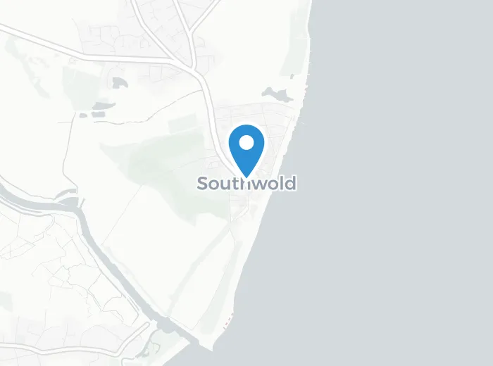 Map showing Southwold, Suffolk